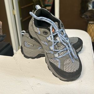 Kids Merrell shoes, grey and light blue, size 12m
